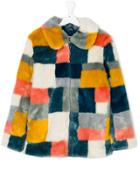 Stella Mccartney Kids Patchwork Fur Coat - Multicolour