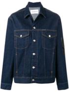 Calvin Klein Jeans Rear Print Buttoned Jacket - Blue
