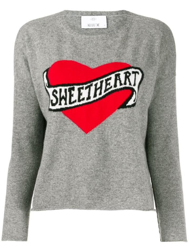 Allude Sweetheart Knit Jumper - Grey