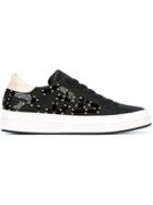Philippe Model Stitching Detail Sneakers - Black