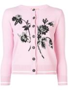 No21 Knot Flower Patch Cardigan - Pink