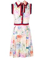 Gucci - Gg Vintage Web Floral Dress - Women - Spandex/elastane/viscose - S, Women's, Pink/purple, Spandex/elastane/viscose