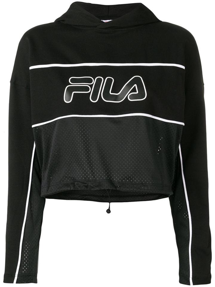 Fila Perforated Logo Hoodie - Black