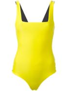 Fausto Puglisi Square Neck Bodysuit, Women's, Size: 44, Yellow/orange, Polyamide/spandex/elastane