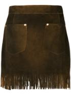 Diesel Fringed Mini Skirt - Brown