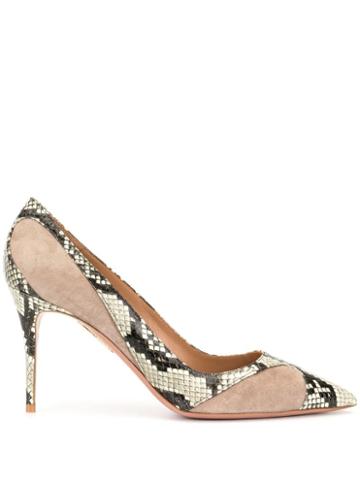 Aquazzura Satine 85 Pumps - Grey