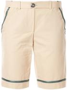 Chanel Vintage Contrast-trim Bermuda Shorts - Brown