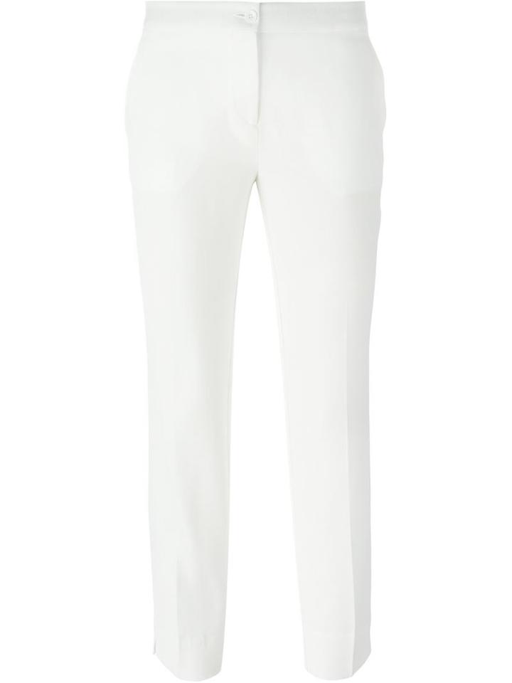 Etro Cropped Trousers, Women's, Size: 42, White, Wool