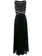 Ermanno Ermanno Embellished Sleeveless Gown - Black