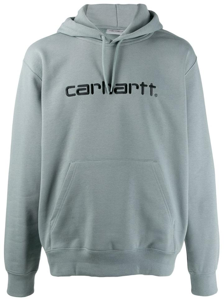 Carhartt Wip Logo Embroidered Hoodie - Green