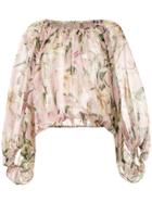 Dolce & Gabbana Lily-printed Blouse - Pink