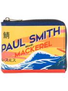 Paul Smith Mackerel Print Zipped Cardholder - Yellow & Orange