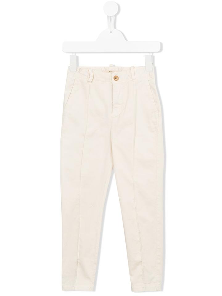 Bellerose Kids - Lalia Trousers - Kids - Cotton/spandex/elastane - 10 Yrs, Nude/neutrals