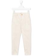 Bellerose Kids - Lalia Trousers - Kids - Cotton/spandex/elastane - 10 Yrs, Nude/neutrals