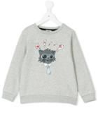 Karl Lagerfeld Kids - Cat Print Sweatshirt - Kids - Cotton/spandex/elastane - 8 Yrs, Girl's, Grey