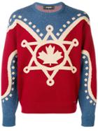 Dsquared2 Canada Intarsia Knit Sweater