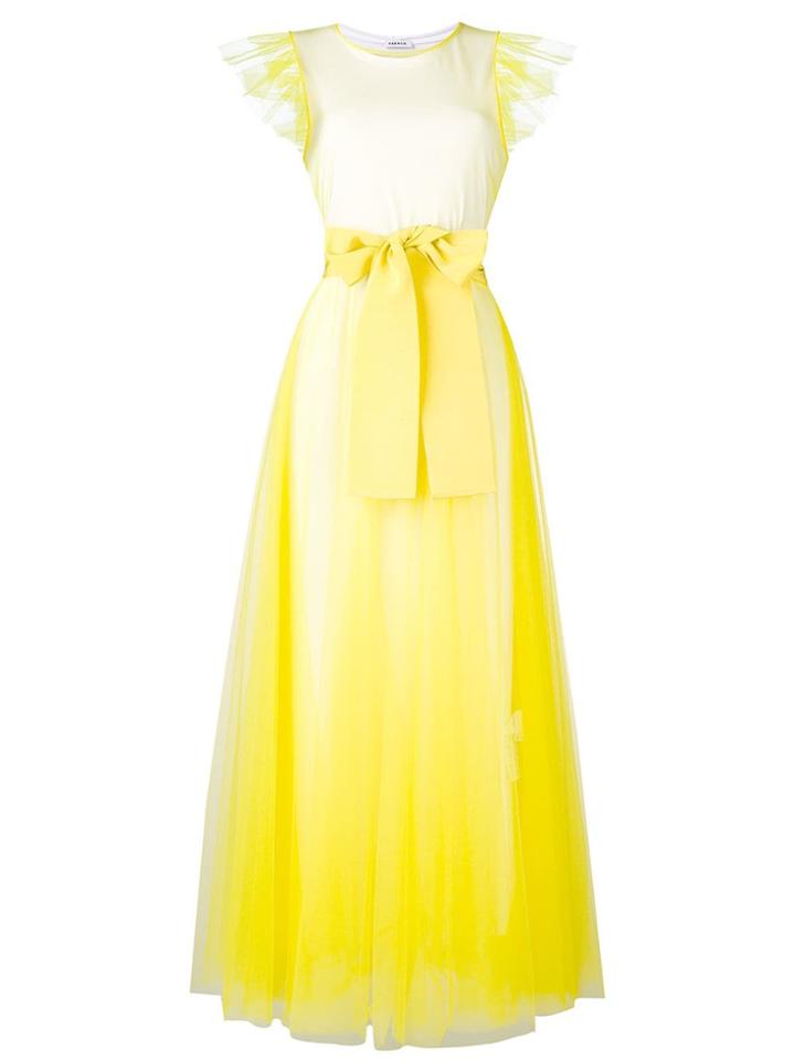 P.a.r.o.s.h. Tulle Detail Dress - Yellow