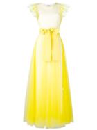 P.a.r.o.s.h. Tulle Detail Dress - Yellow