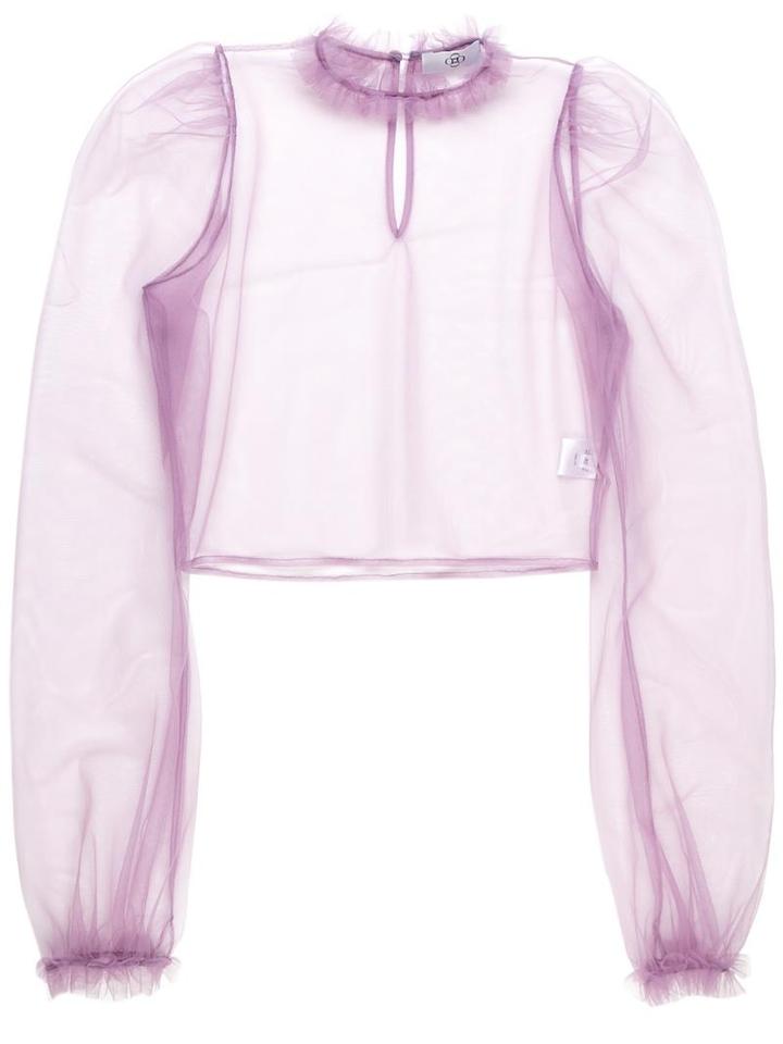 Daizy Shely Sheer Blouse, Women's, Size: 40, Pink/purple, Polyamide
