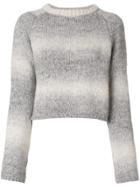 Giada Benincasa Faded Striped Jumper - Grey