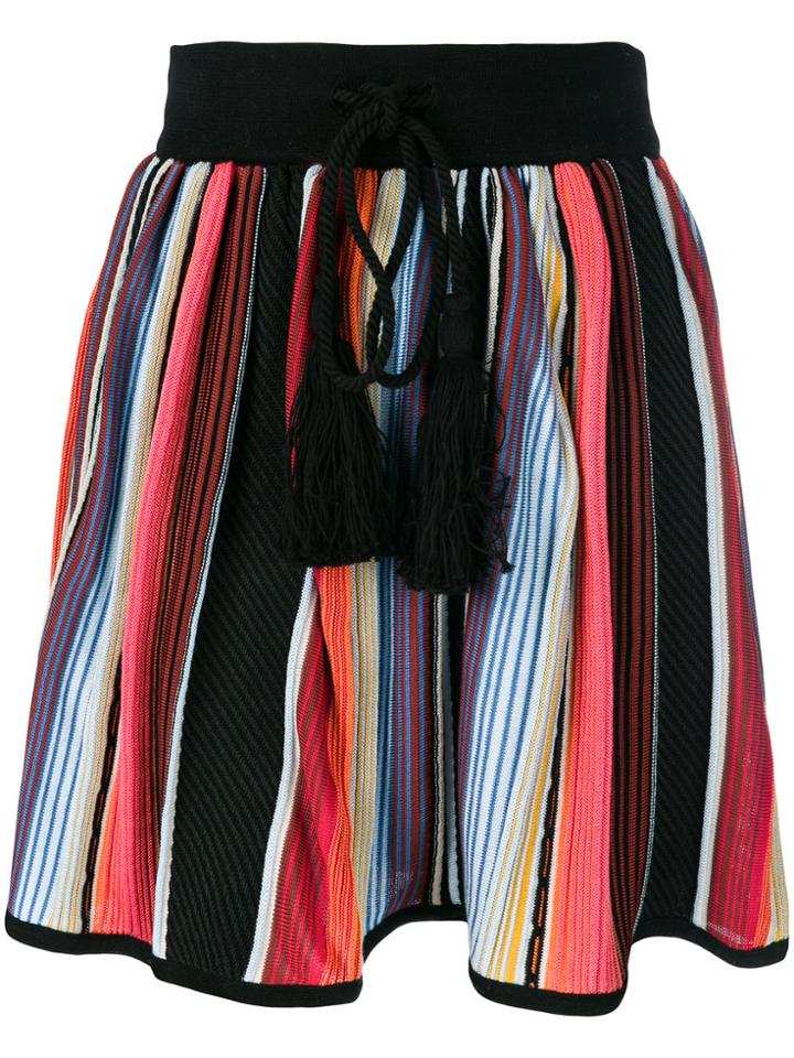 Laneus Flared Knit Skirt - Multicolour