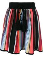 Laneus Flared Knit Skirt - Multicolour
