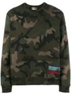 Valentino Id Camouflage Sweatshirt, Men's, Size: Medium, Green, Cotton/polyamide