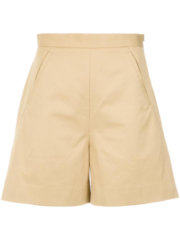 Andrea Marques Mid Rise Shorts - Nude & Neutrals