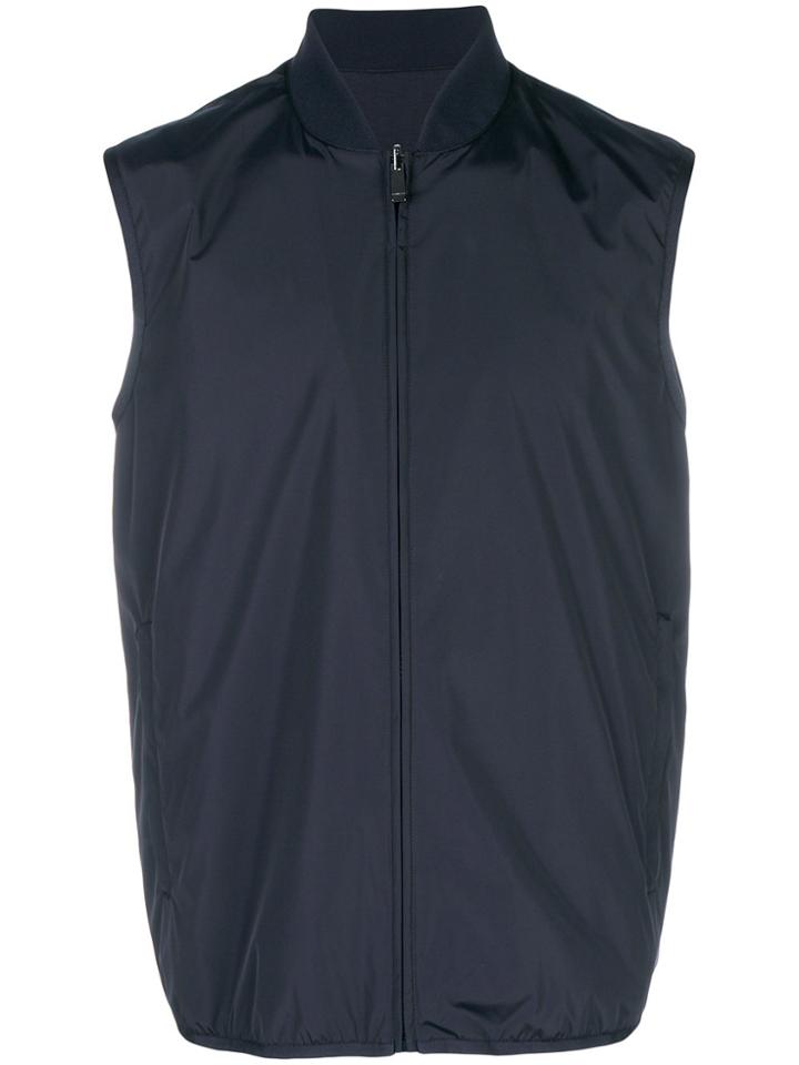 Z Zegna Lightweight Reversible Gilet - Blue