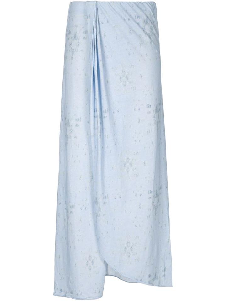 Baja East Long Wrap Skirt, Women's, Size: 2, Blue, Cotton