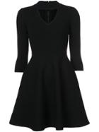 Milly V-cut Detailed Mini Dress - Black