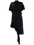 Rokh Deconstructed Midi Dress - Black