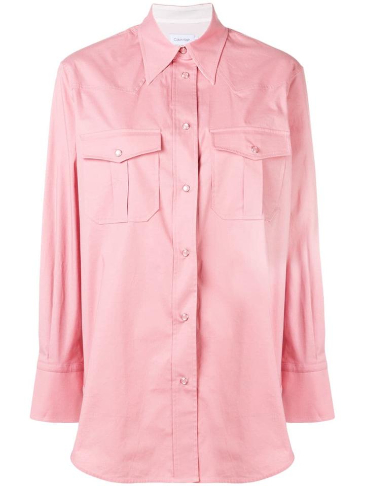 Calvin Klein Patch Pocket Shirt - Pink