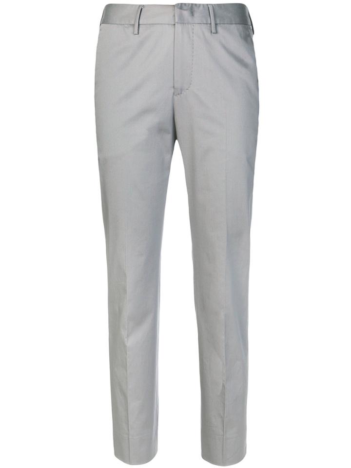 Pt01 Cropped Slim Trousers - Grey