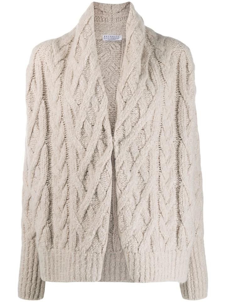 Brunello Cucinelli Chunky Knit Cardigan - Neutrals