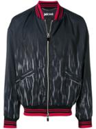 Just Cavalli Faded Leopard Bomber Jacket - Blue