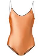 Oseree - Travaille Swimsuit - Women - Cotton/nylon/polyamide/spandex/elastane - M, Nude/neutrals, Cotton/nylon/polyamide/spandex/elastane
