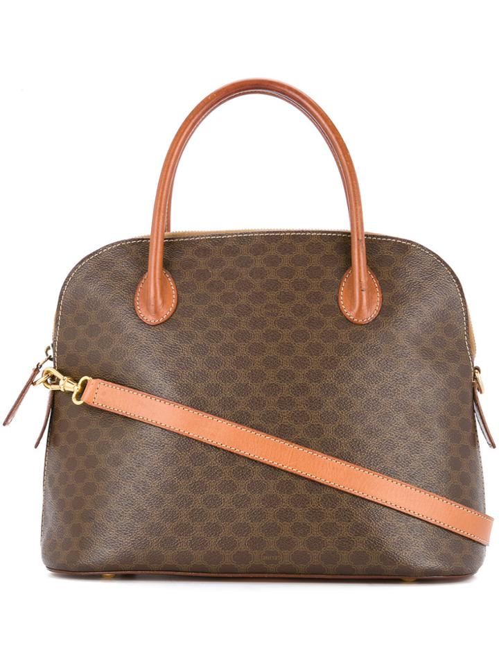 Céline Vintage Macadam Pattern 2way Bag - Brown