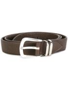 Eleventy Silver-tone Hardware Belt, Men's, Size: 100, Brown, Calf Leather