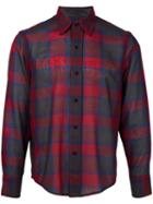 Facetasm - Plaid Shirt - Men - Nylon/wool - 3, Red, Nylon/wool
