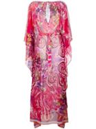 Etro Belted Caftan, Women's, Size: Small, Pink/purple, Silk