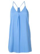 Alice+olivia Racerback Mini Dress, Women's, Size: Xs, Blue, Silk/spandex/elastane/polyester