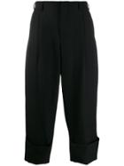 Comme Des Garçons Homme Plus Cropped Wide-leg Trousers - Black
