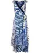 Diane Von Furstenberg Ava Wrap Midi Dress - Blue