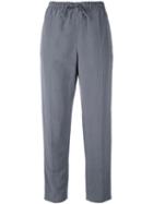Joseph - Cropped Trousers - Women - Silk/cotton/linen/flax - 40, Grey, Silk/cotton/linen/flax