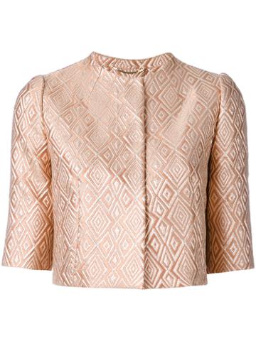 Max Mara Pianoforte - Cigno Blazer - Women - Silk/polyamide/polyester/metallic Fibre - 50, Nude/neutrals, Silk/polyamide/polyester/metallic Fibre