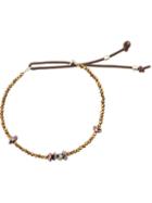 Catherine Michiels Bohemian Glass Beaded Bracelet, Women's, Gold, Pearls/glass