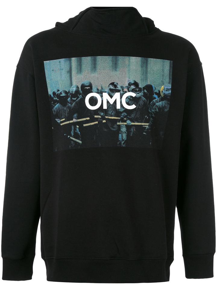 Omc - Logo Print Hoodie - Men - Cotton - Xl, Black, Cotton