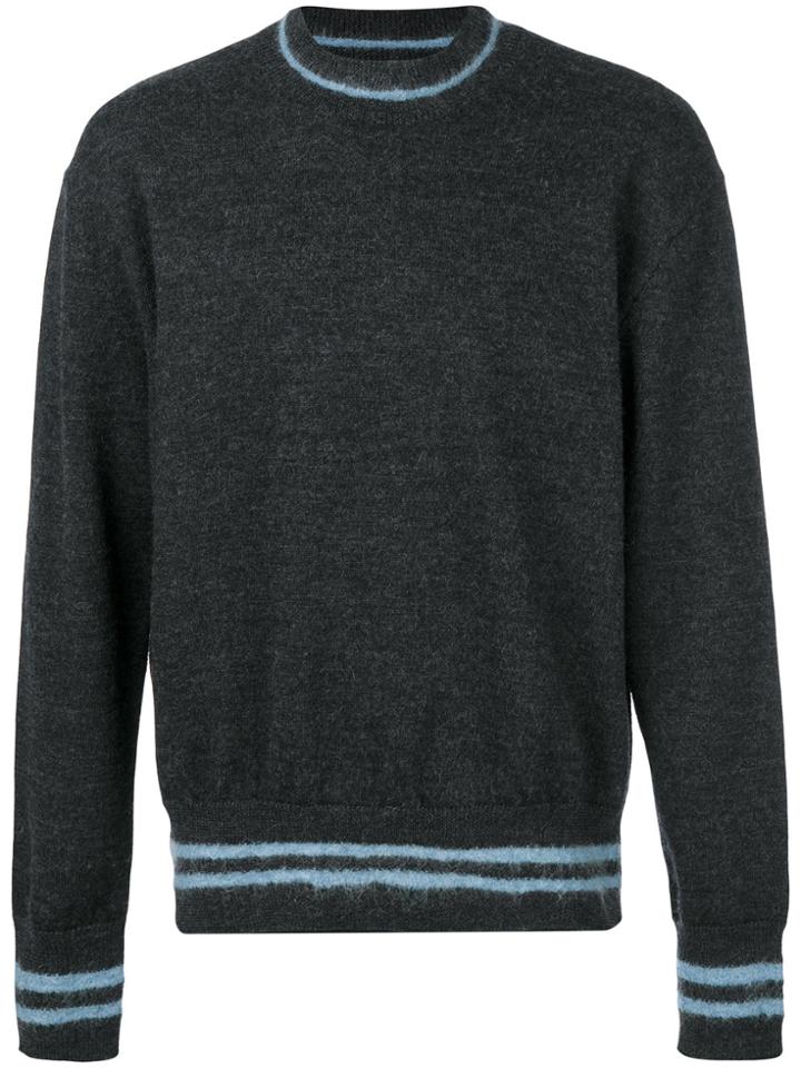 Marni Contrast Trim Jumper - Grey