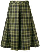 Ultràchic Tartan Pleated Midi Skirt - Green